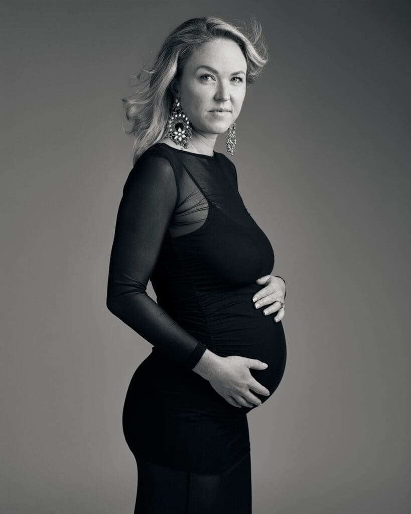 studio maternity session phoenix professional lighting
